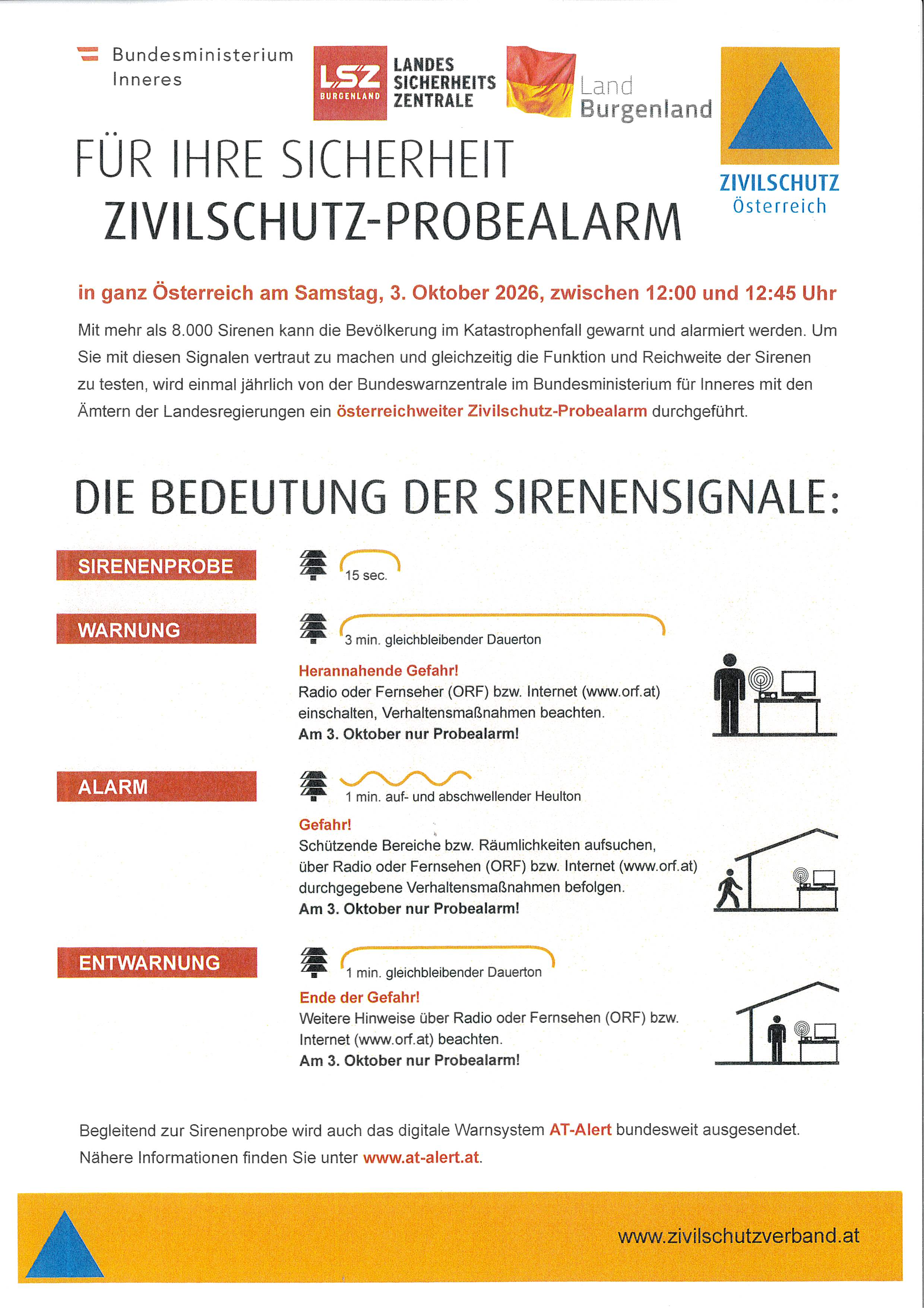 Zivilschutz-Probealarm