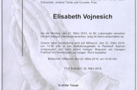 Vojnesich Elisabeth im 89. Lebensjahr