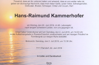 Kammerhofer Hans-Raimund im 65. Lebensjahr