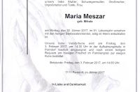 Meszar Maria im 91. Lebensjahr