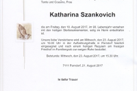 Szankovich Katharina im 90. Lebensjahr