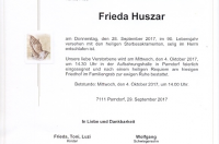 Huszar Frieda im 90. Lebensjahr