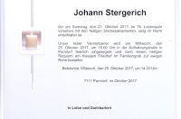 Stergerich Johann im 76. Lebensjahr