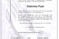 Paal Gabriela im 64. Lebensjahr