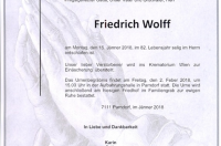 Wolff Friedrich im 82. Lebensjahr