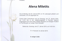 Miletits Alena im 19. Lebensjahr