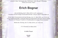 Bognar Erich im 67. Lebensjahr