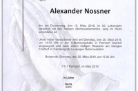 Nossner Alexander im 83. Lebensjahr	