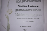 Anneliese Gaubmann im 70. Lebensjahr