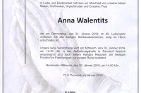 Walentits Anna im 99. Lebensjahr