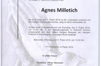 Milletich Agnes im 88. Lebensjahr