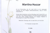 Huszar Martina im 59. Lebensjahr