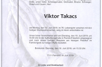 Takacs Viktor im 76. Lebensjahr