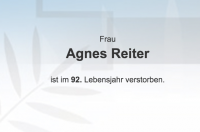 Reiter Agnes im 92. Lebensjahr