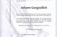 Gorgosilich Johann im 88. Lebensjahr