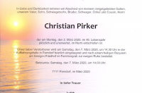 Pirker Christian im 40. Lebensjahr