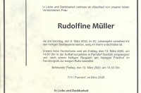 Müller Rudolfine im 80. Lebensjahr