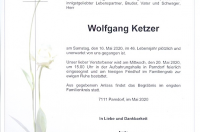 Ketzer Wolfgang im 46. Lebensjahr