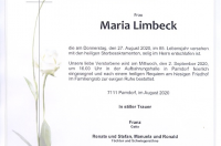 Limbeck Maria im 85. Lebensjahr	