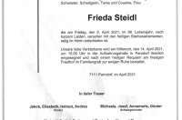 Steidl Frieda im 86. Lebensjahr