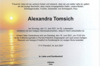 Tomsich Alexandra im 52. Lebensjahr