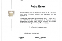 Eckel Petra im 46. Lebensjahr