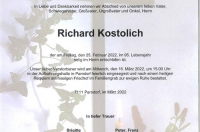 Kostolich Richard im 95. Lebensjahr