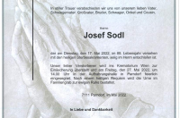 Josef Sodl im 88. Lebensjahr