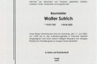 Walter Sutrich im 90. Lebensjahr