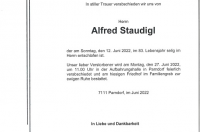 Alfred Staudigl im 83. Lebensjahr