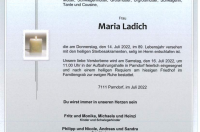 Maria Ladich im 89. Lebensjahr