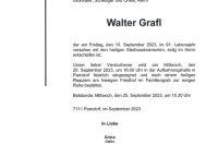 Walter Grafl im 91. Lebensjahr