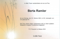 Berta Ramler im 99. Lebensjahr