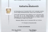 Katharina Blaskovich im 87. Lebensjahr