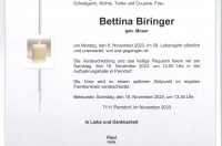 Bettina Biringer im 59. Lebensjahr