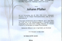 Johann Pfaller im 91. Lebensjahr