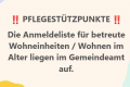 PFLEGESTÜTZPUNKTE, Anmeldung