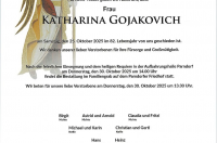 Katharina Gojakovich im 82. Lebensjahr