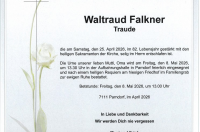Waltraud Falkner im 82. Lebensjahr